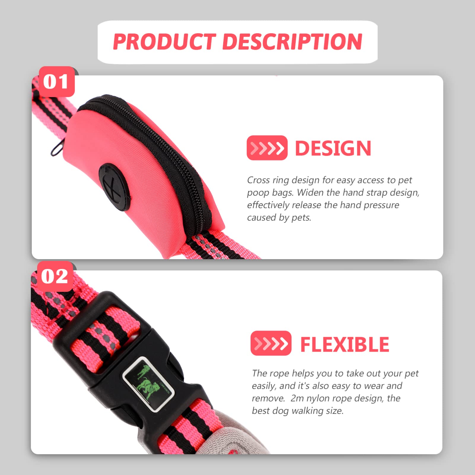 Durable Dog Training Leash - Heavy Duty Pet Leash for Puppy Pulling, Walking & Safety | Adjustable Reflective Dog Lead for Outdoor Activities, Hiking & Obedience Training