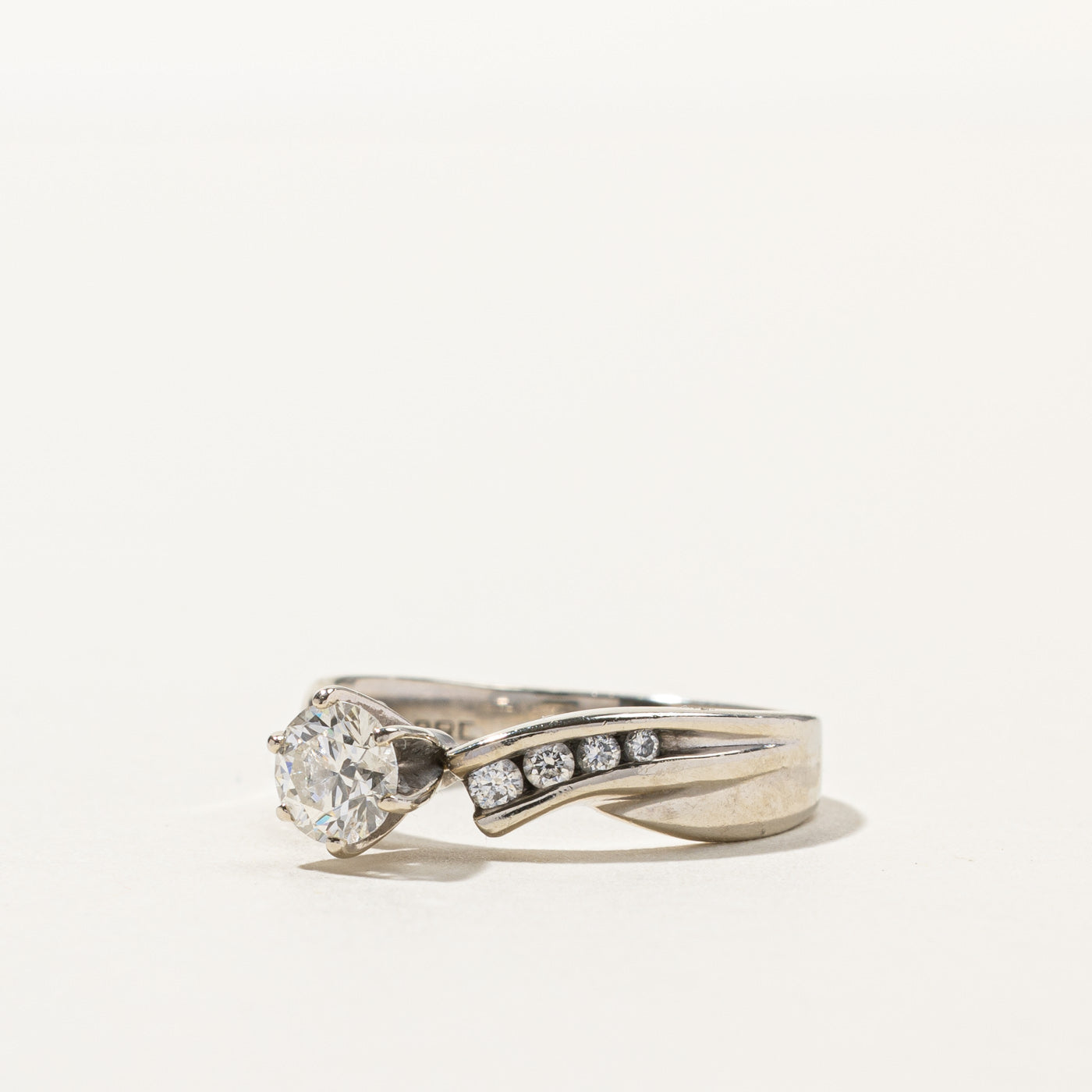 0.72ctw Solitaire Diamond Ring with Accent Stones - Size 6 | Elegant Engagement & Wedding Jewelry for Women | Perfect for Proposals, Anniversaries & Special Occasions