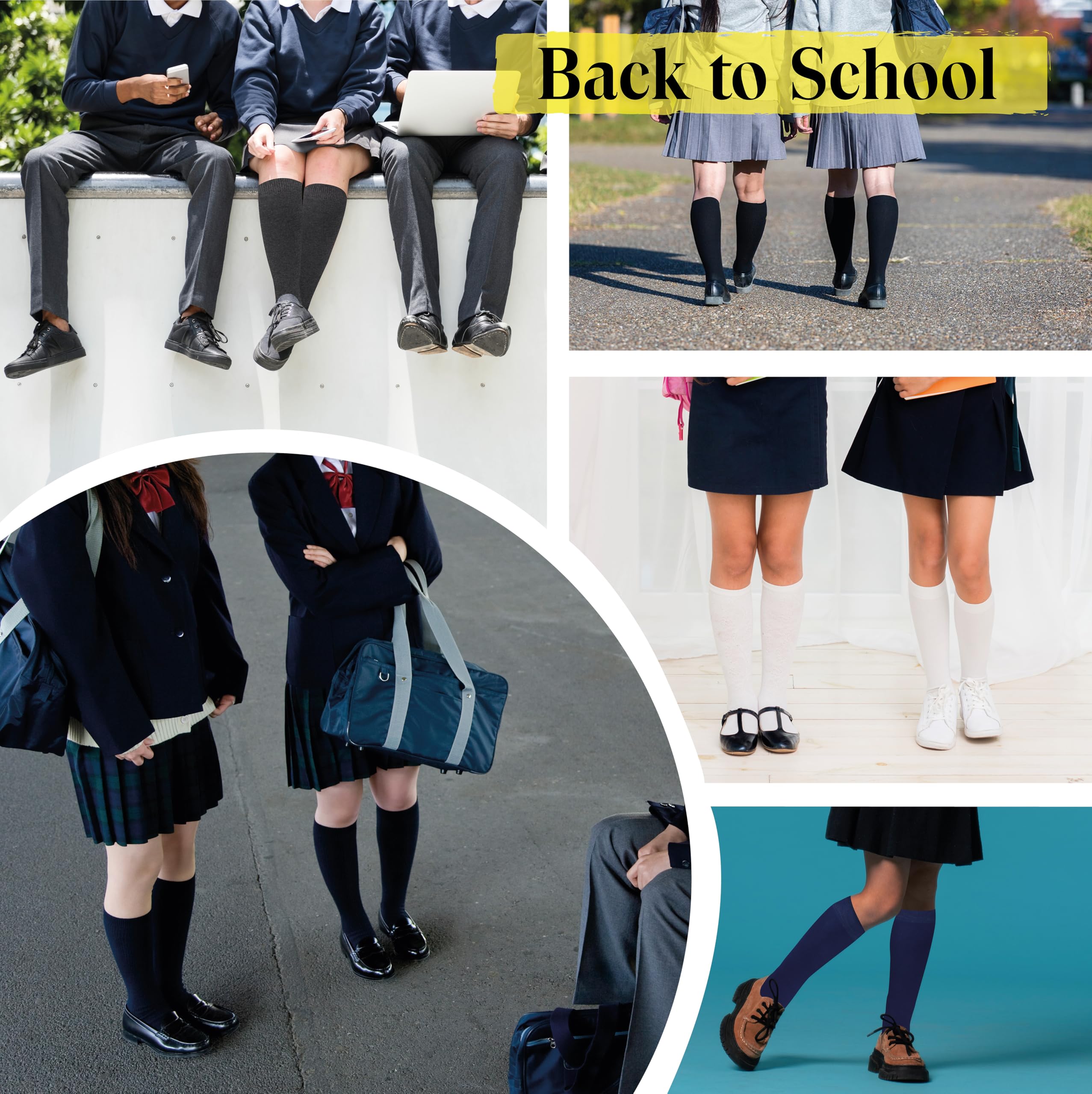 Premium Knee High Socks for Women & Men - Soft Combed Cotton, Seamless Toe Design - Tall Long Socks for Running, Hiking & Everyday Comfort