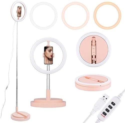 CCACHE Self-Timer LED Ring Light with Fill Light for Live Streaming, Video Calls, YouTube Videos & Photography - Perfect for Home Office, TikTok Creators & Content Makers