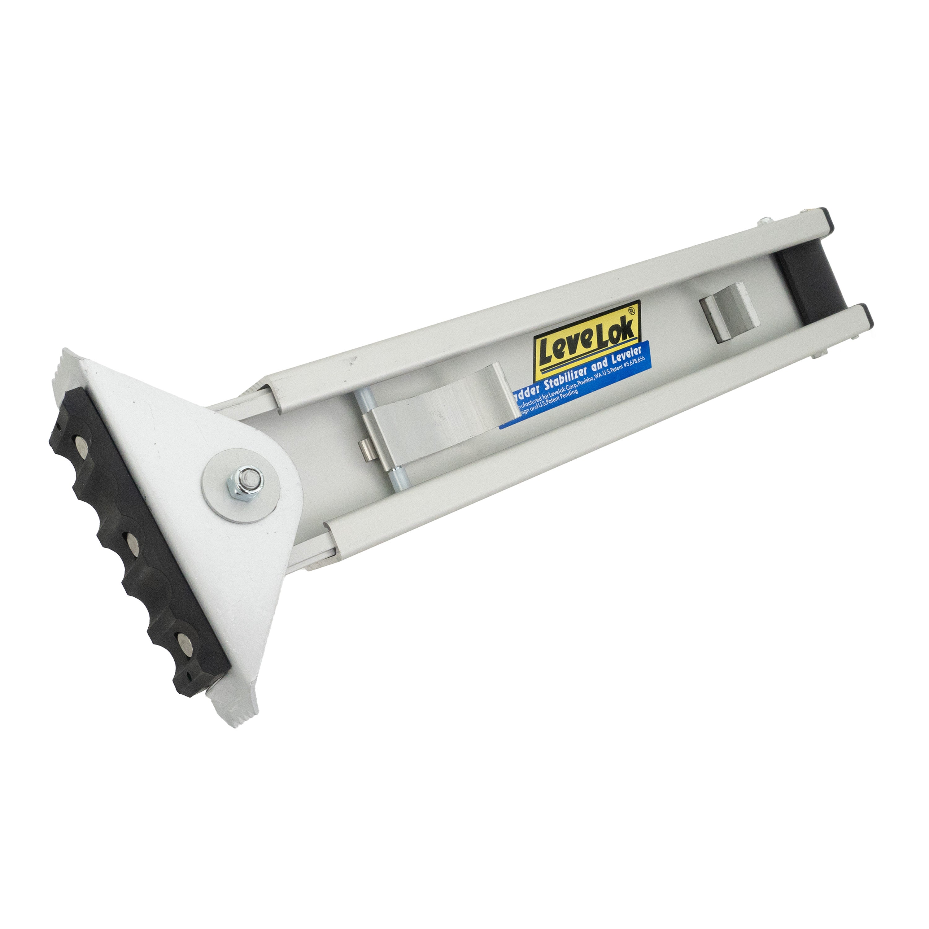 LeveLok Quick Connect Ladder Leveler Leg - Adjustable Ladder Stabilizer for Uneven Surfaces, Heavy Duty Safety Support for Extension Ladders - Perfect for Roofing, Construction, and Home Maintenance