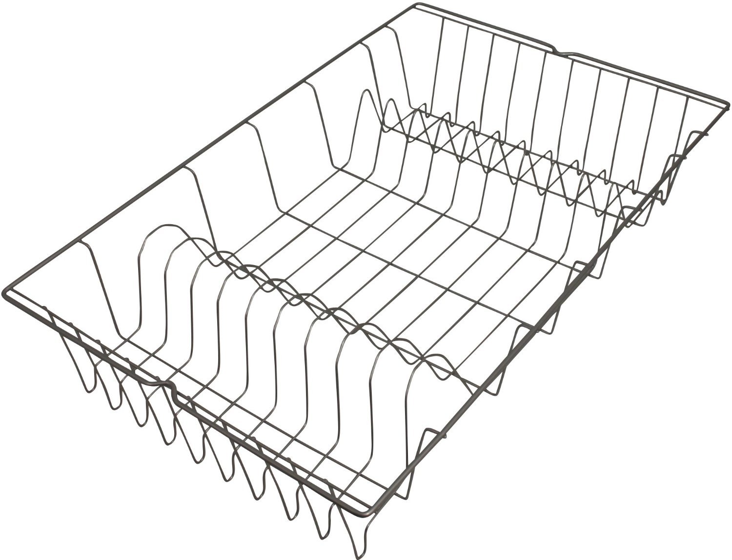 Metaltex Grey Dish Drying Rack - Stainless Steel Kitchen Organizer for Countertop, Sink, and Cabinet Storage | Perfect for Small Spaces, Apartments, and RVs
