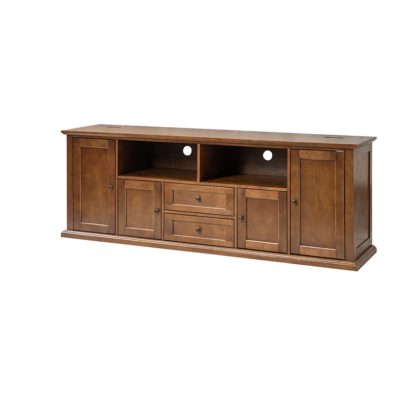 Edenia Traditional TV Stand with Built-in Outlets - Entertainment Center with Storage Shelves for Living Room, Bedroom & Home Theater Setup