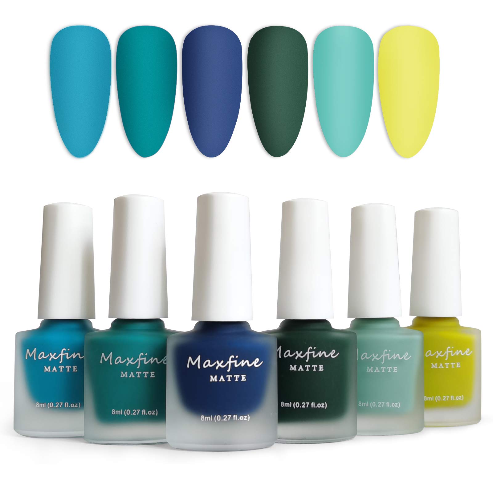 6 Colors Matte Nail Polish Set - Mist Effect Velvet Gel Polish Kit, Long Lasting Waterproof Nail Art (8ml/Bottle) for Salon & Home Manicure, Gift for Nail Lovers