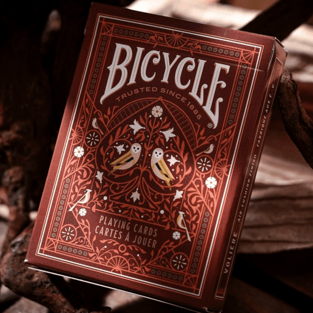 Bicycle Aviary Orange Playing Cards - Premium Quality Poker Cards for Magic Tricks, Card Games, and Collectibles - Perfect for Parties, Poker Nights, and Magic Shows