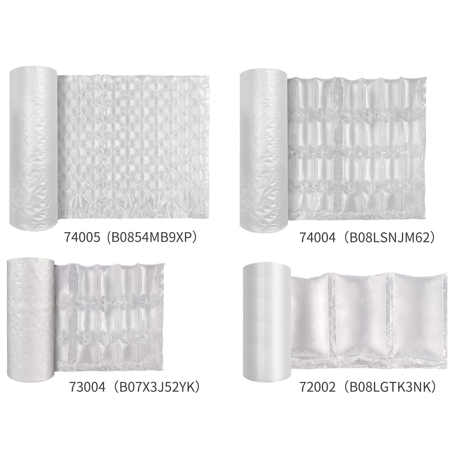 Air Cushion Film Roll - 200mm x 100mm x 200m Bubble Wrap Packaging (2 Rolls) for JZBRAIN Air Cushion Machine | Protective Cushioning for Shipping, Moving & Storage
