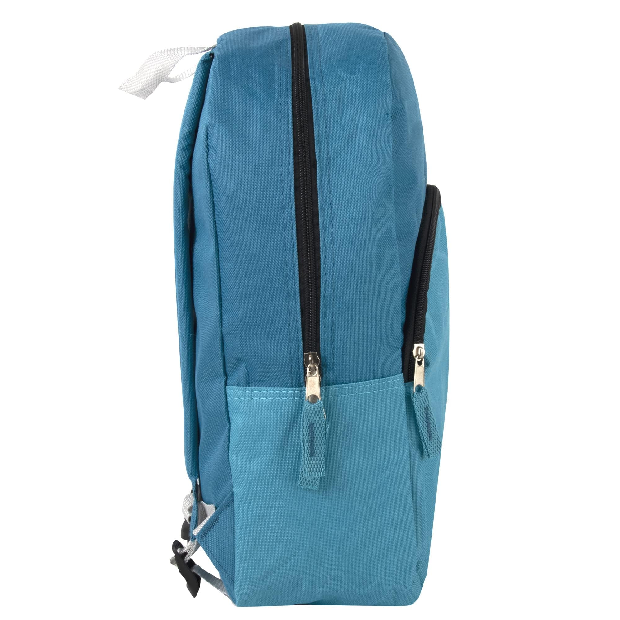 24 Pack Kids Backpacks with School Supplies - 15 Inch Bulk Backpacks & 12 Piece Wholesale Supply Kits (Mixed Colors) - Perfect for Back to School, Classroom Essentials & Student Gifts