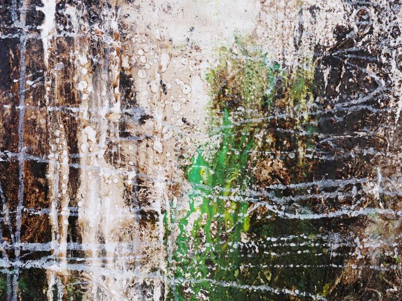 Green Zest 120cm x 100cm Modern Abstract Canvas Art Painting - Handmade Wall Decor for Living Room, Bedroom, Office & Home Interior Design