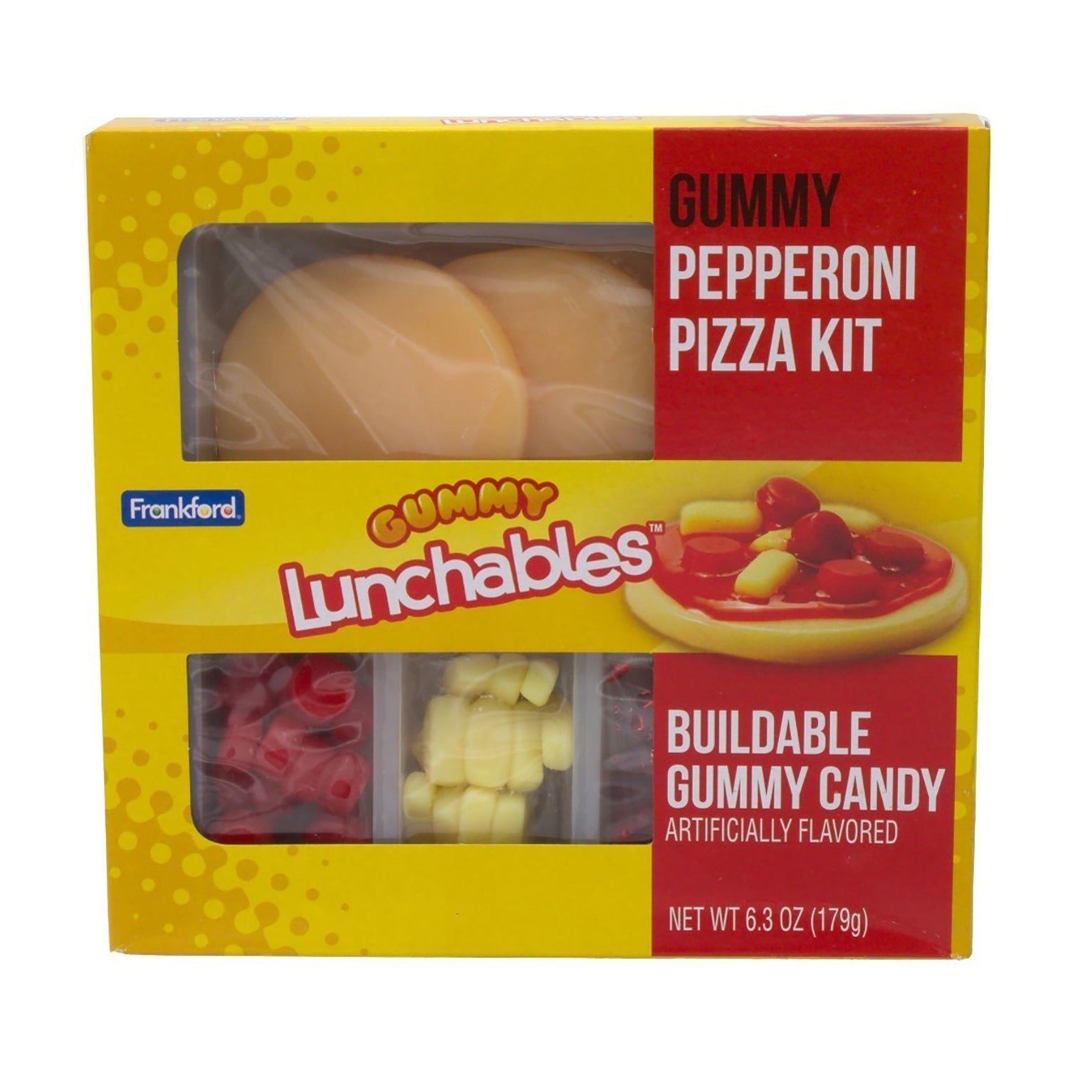 Frankford Gummy Lunchables Pizza - 8 Count Box | Fun & Tasty Kids Snack for School Lunch, Birthday Parties & Movie Nights