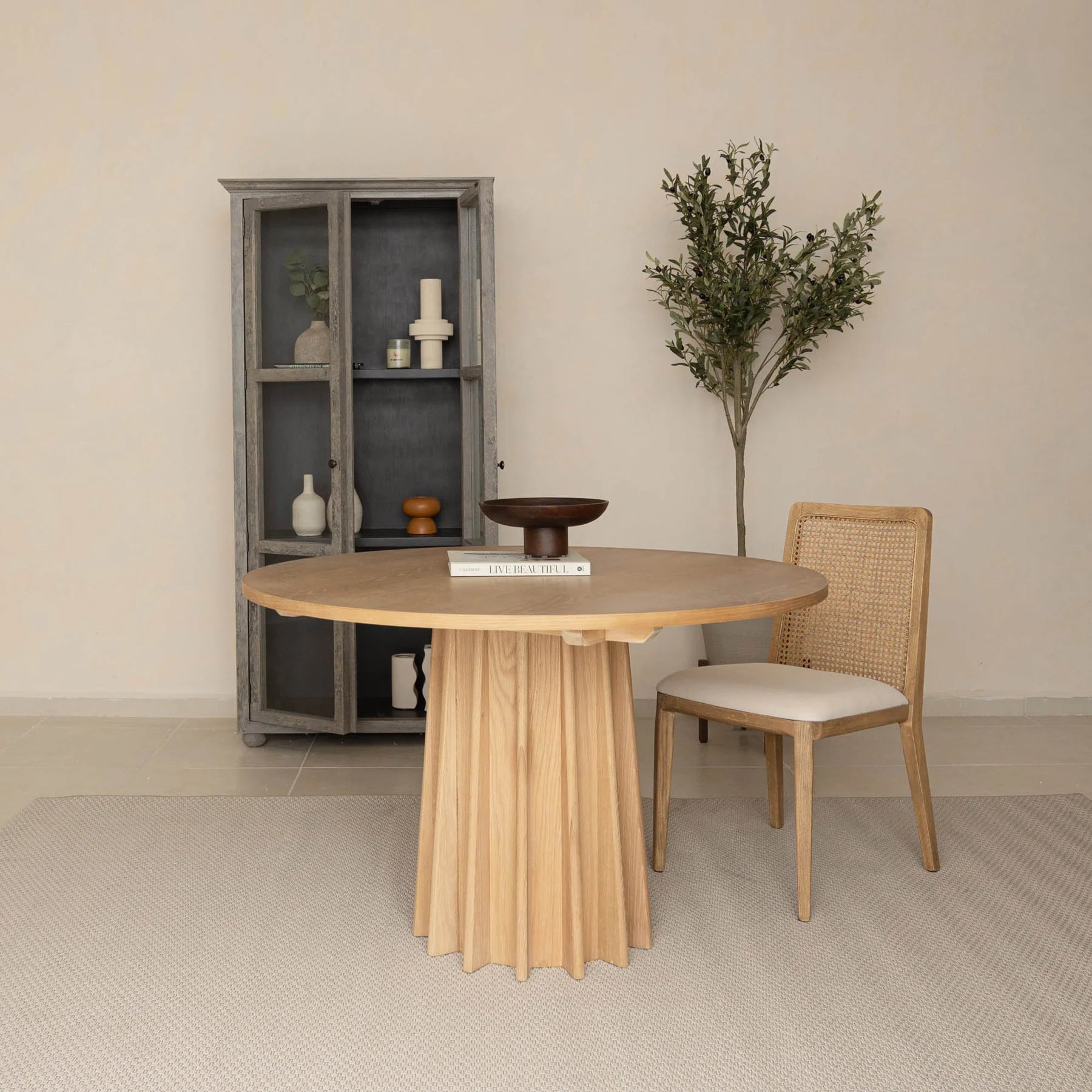 Handcrafted Wooden Sculpture Dining Table - Modern Artisan Design for Elegant Home Decor | Perfect for Dining Rooms, Living Spaces & Luxury Interiors