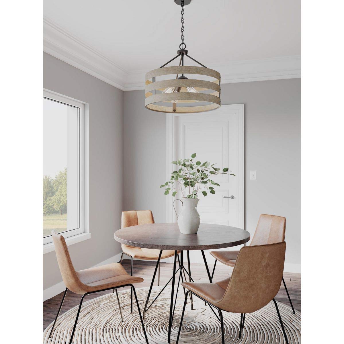 Gulliver Collection 4-Light Coastal Pendant Light in Graphite - Perfect for Kitchen Island, Dining Room, and Beach House Decor