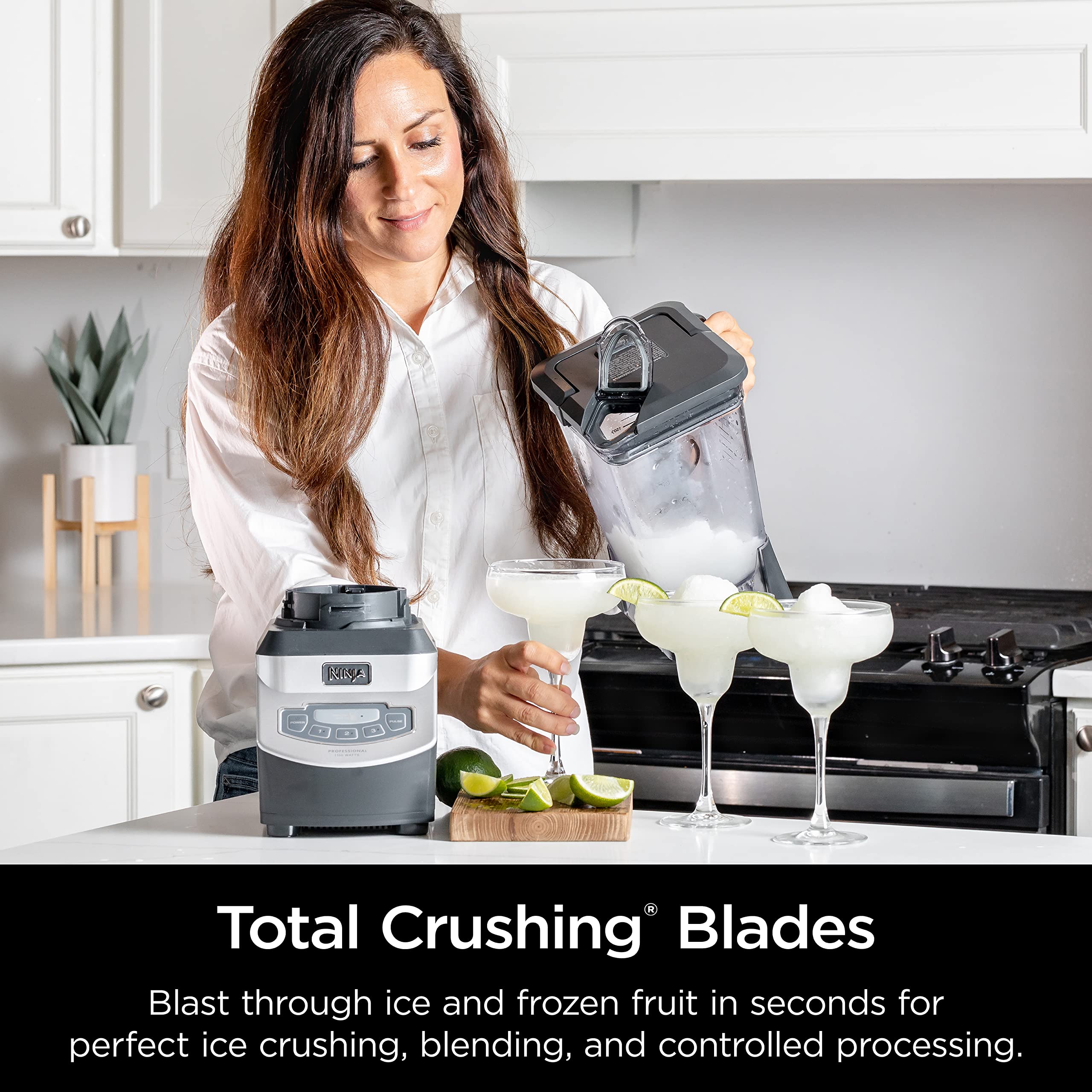 Ninja BL660 Professional 1100-Watt Blender for Smoothies, Frozen Drinks & Food Processing - 72oz Pitcher with 2 To-Go Cups - Perfect for Healthy Smoothies, Meal Prep & Kitchen Blending (Gray)