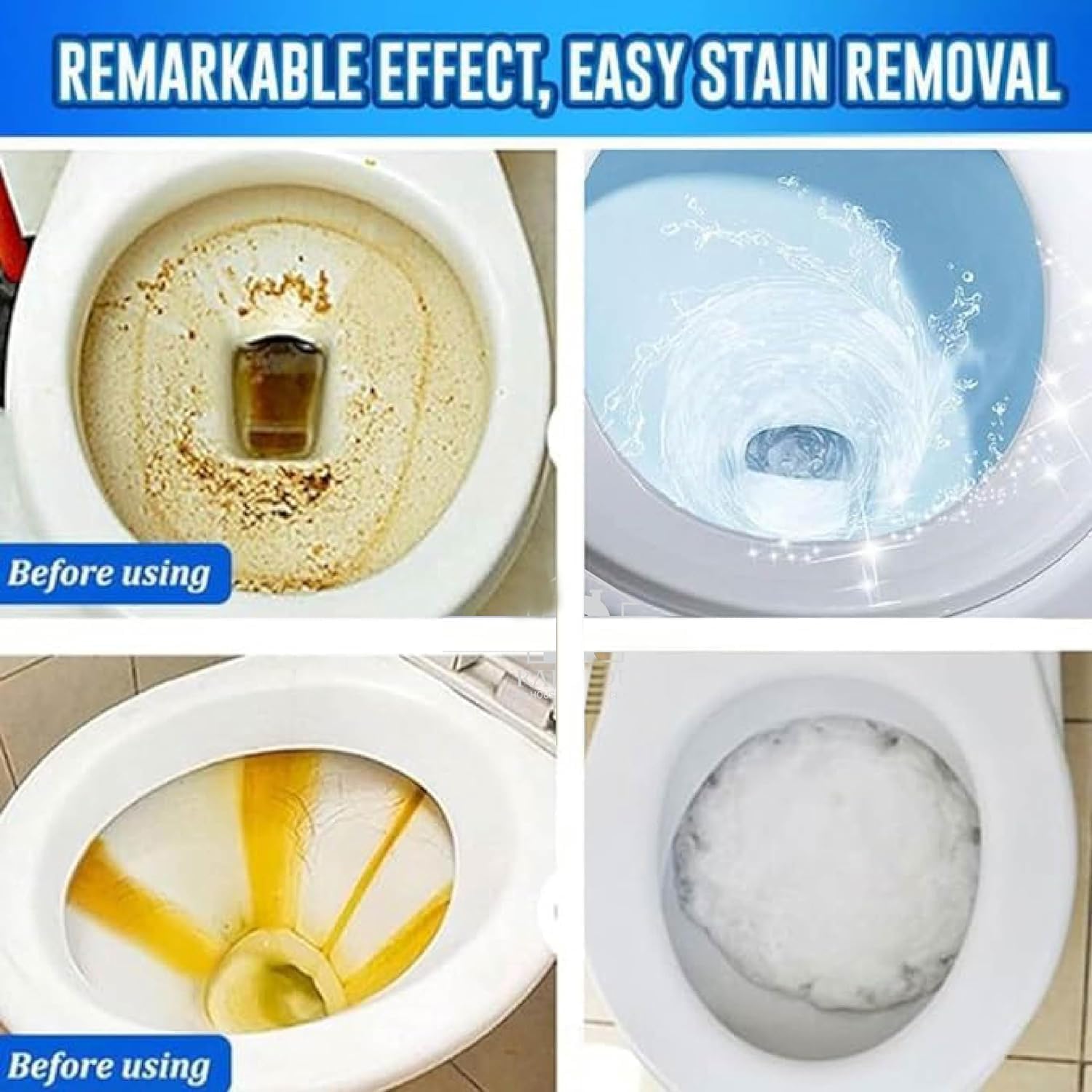 Active Oxygen Toilet Cleaner Powder with Super Cleaning Liquid - Effectively Removes Stubborn Stains & Odors | Ideal for Bathroom, Toilet Bowl & Household Cleaning