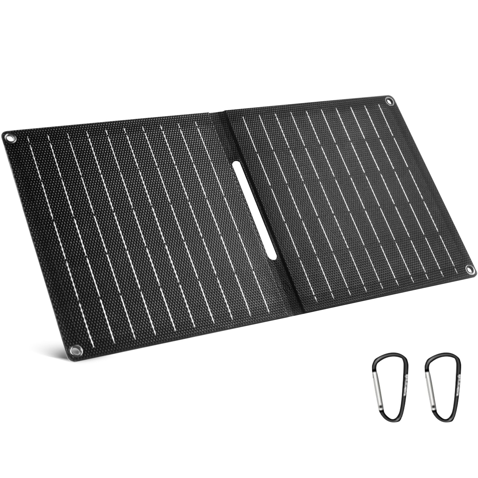 ELECAENTA 15W Solar Panel with USB C & USB A Fast Charging | IP68 Waterproof | Lightweight Foldable Portable ETFE Solar Charger for iPhone, Samsung, iPad | Perfect for Camping, Hiking, RV Trips & Outdoor Adventures