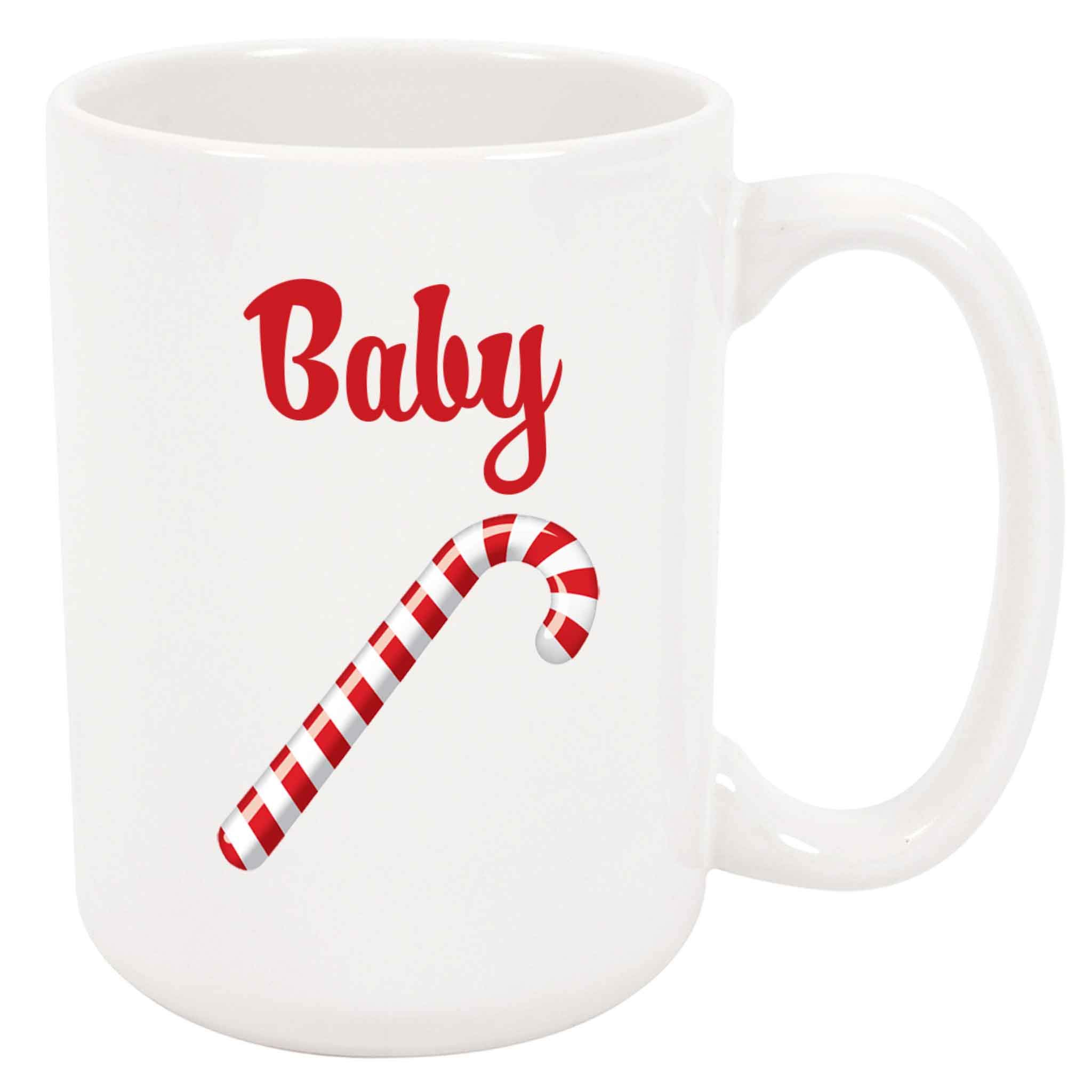 Baby Candy Cane Coffee Mug - Christmas Themed Ceramic Cup for Hot Drinks - Perfect for Holiday Gifts, Newborn Celebrations & Festive Coffee Moments
