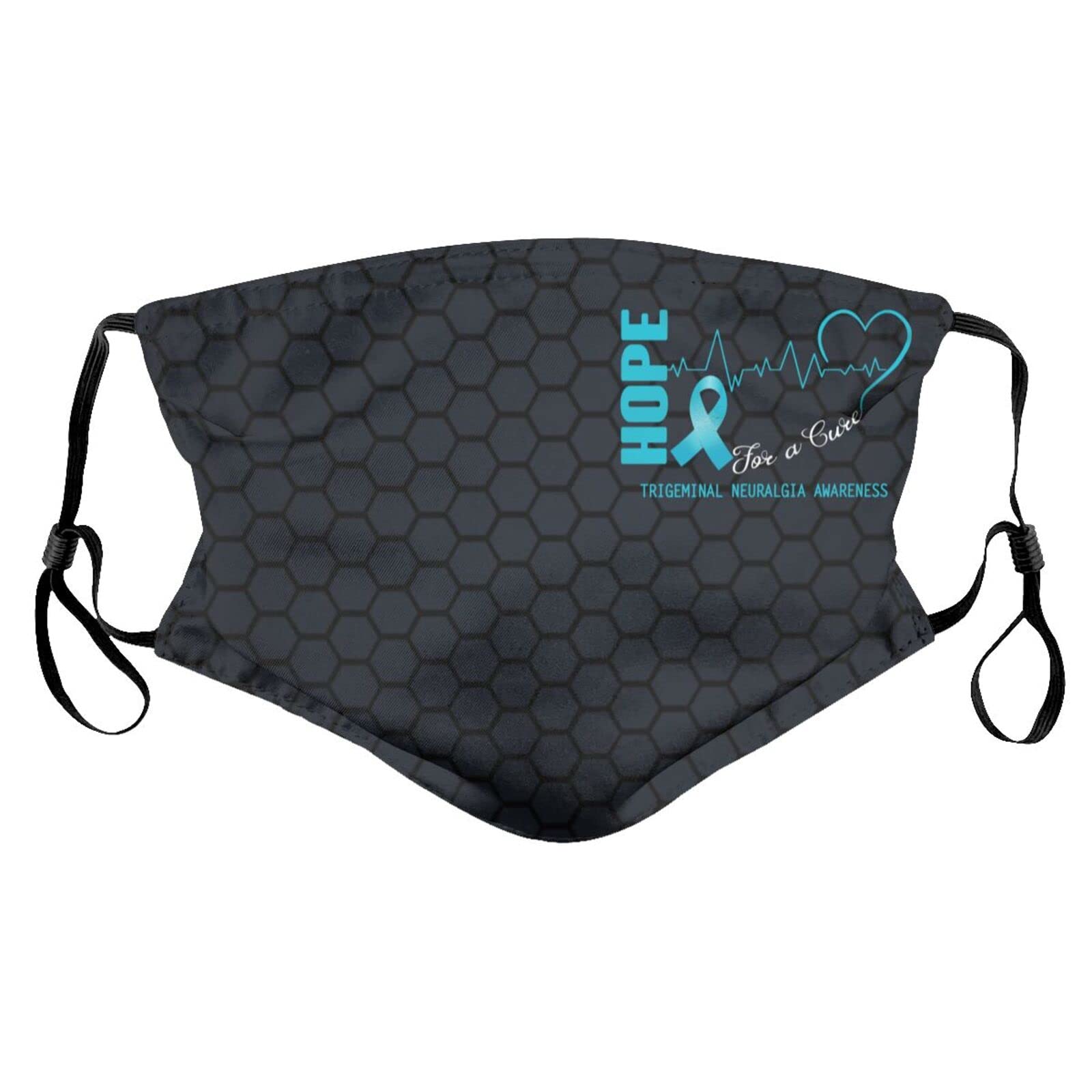 Reusable Face Mask with Filters for Men, Women & Kids - Trigeminal Neuralgia Awareness Balaclava Style Face Cover | Comfortable for Daily Use, Outdoor Activities & Health Protection