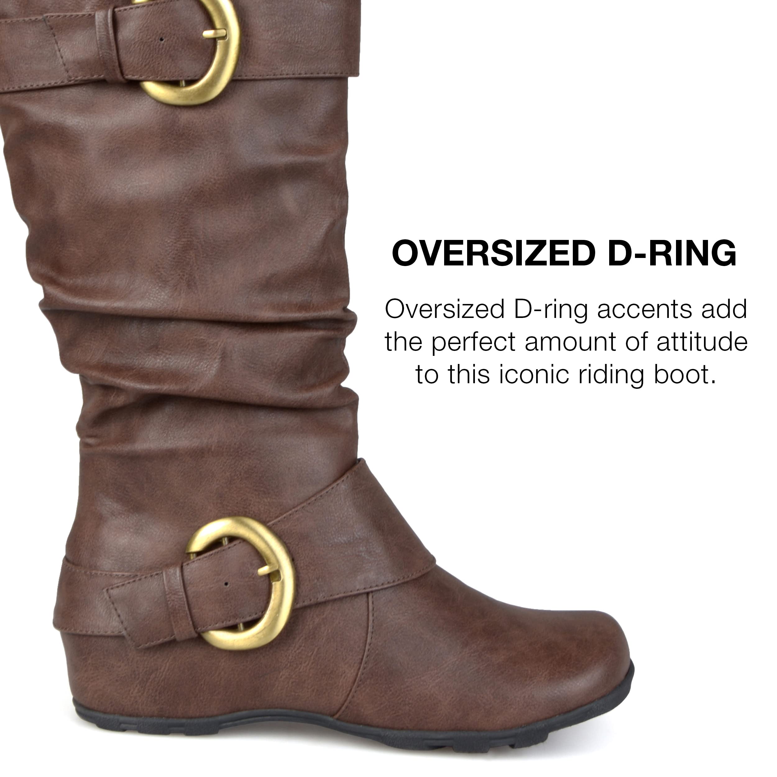 Journee Women's Paris Hidden Wedge Riding Boots - Comfortable & Stylish Ankle Boots for Women | Perfect for Casual Outfits, Work & Riding