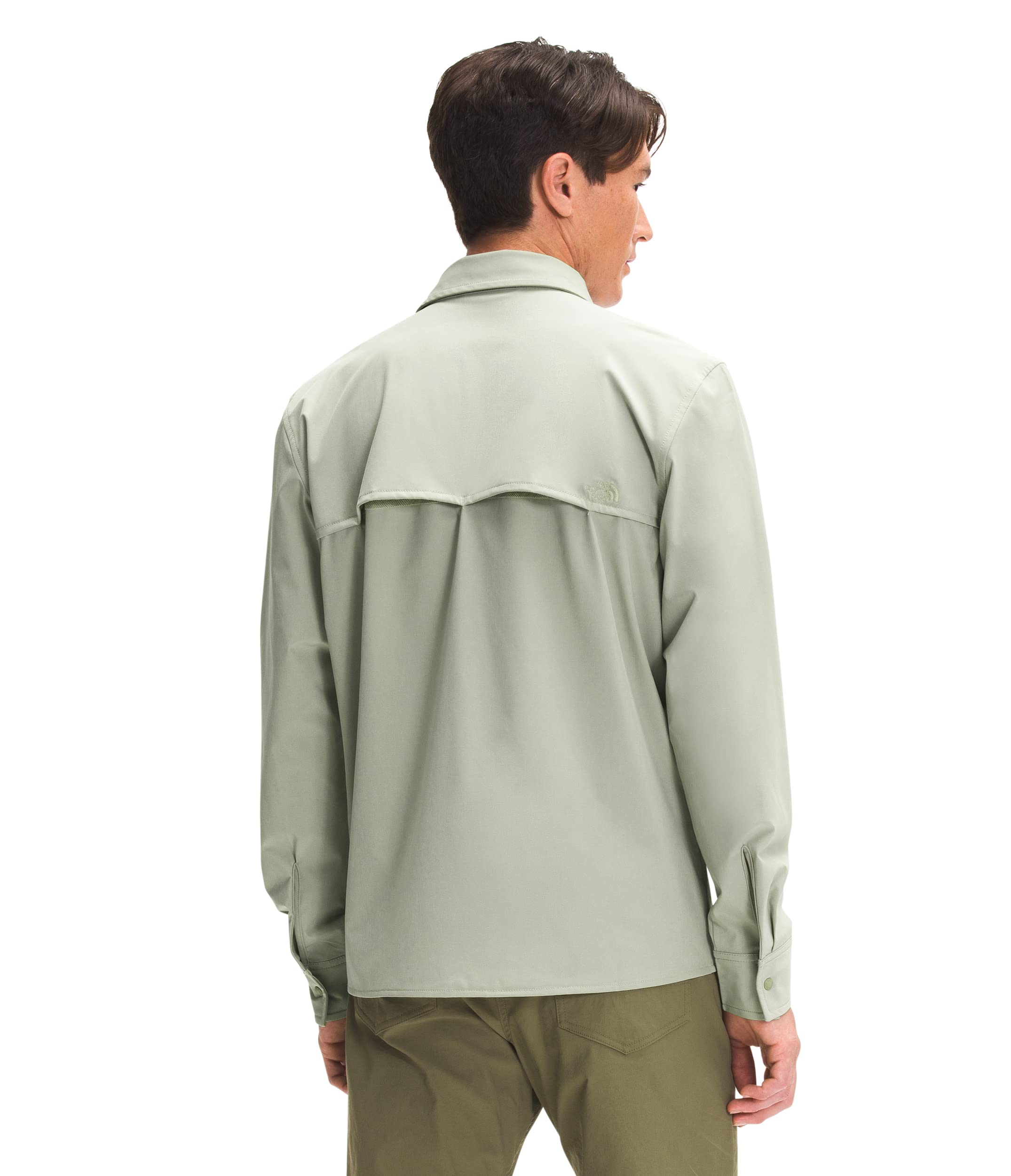 The North Face Men's Sniktau UPF 50+ Sun Protection Long Sleeve Shirt - Lightweight Hiking & Outdoor Shirt in Tea Green, Size Small - Perfect for Camping, Fishing & Summer Adventures