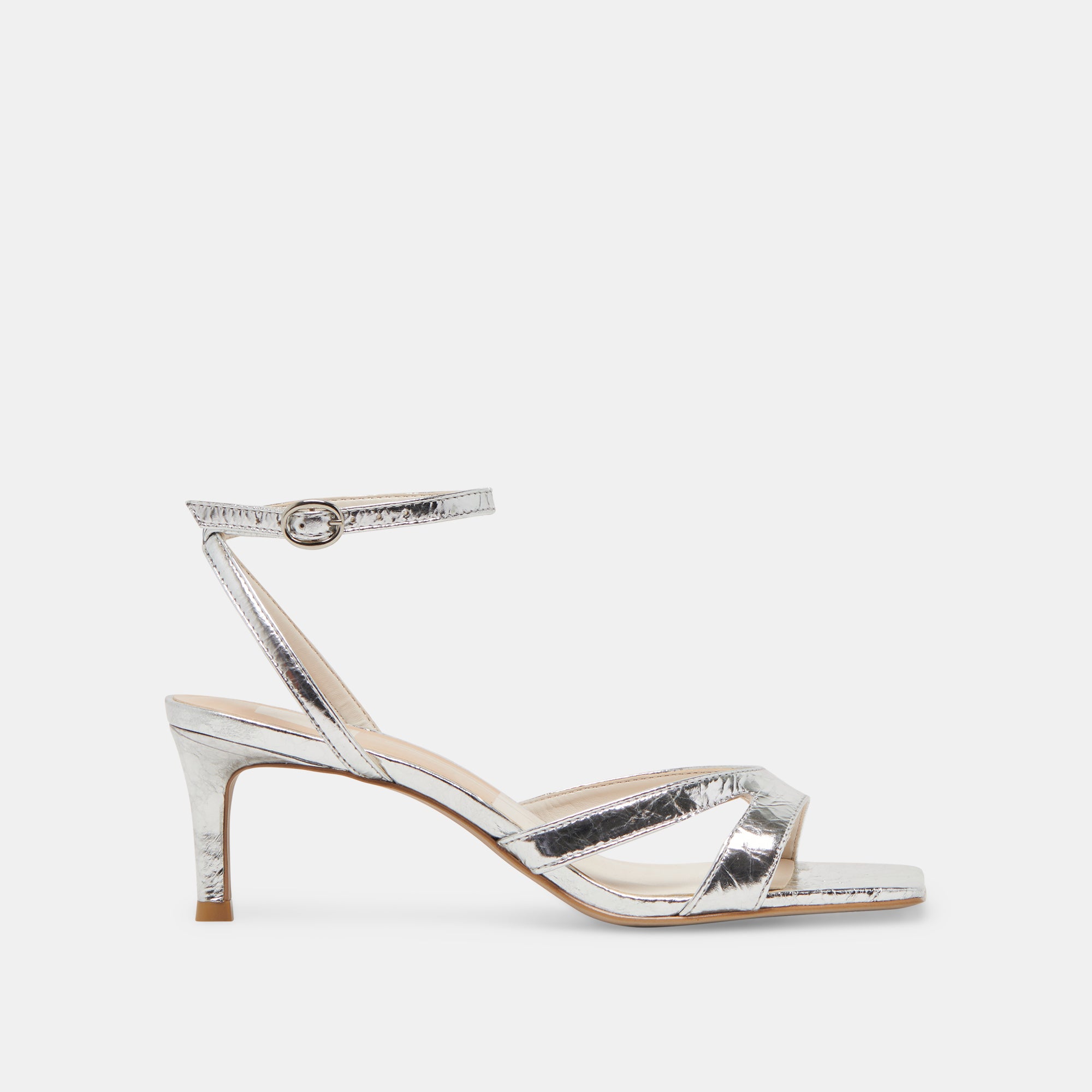 BECKI Women's Silver Distressed Leather High Heels - Stylish & Comfortable Dress Shoes for Parties, Weddings & Evening Events
