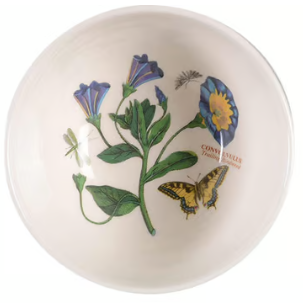 Botanic Garden 5.5-Inch Fruit Salad Bowl with Trailing Bindweed Design - Perfect for Fresh Fruit, Snacks, and Table Decor