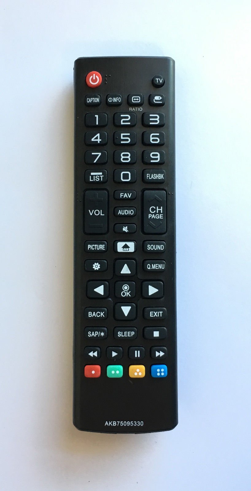 Original LG AKB75095330 Replacement TV Remote Control for LG LCD LED Smart TVs - Compatible with Multiple LG TV Models, Perfect for Home Entertainment & Streaming