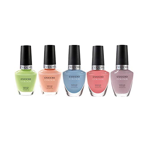 Cuccio Color Collection Set 06 - Premium Nail Polish Kit with 6 Vibrant Colors | Perfect for Home Manicures, Salon Use & Professional Nail Art