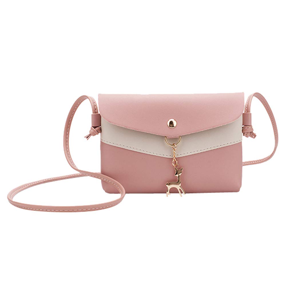 Cute Pink Fawn Pendant Crossbody Bag for Women - Perfect for Daily Use & Travel