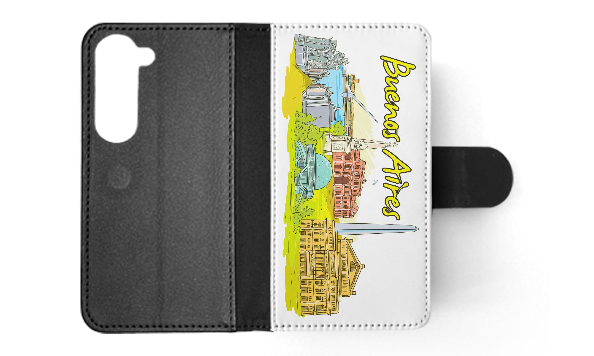 Premium Foxercases Buenos Aires Argentina FLIP Wallet Phone Case for Samsung Galaxy S23 - Stylish Protective Cover with Card Slots | Perfect for Travel, Work & Everyday Use