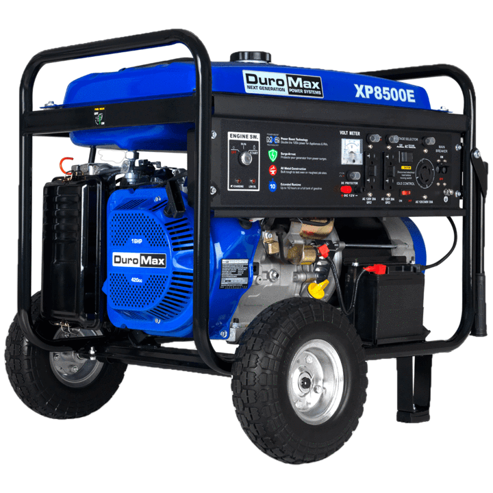 DuroMax XP8500E 7000W 8500W Dual Fuel Portable Generator with Electric Start - Ideal for Home Backup Power, Camping & Outdoor Activities