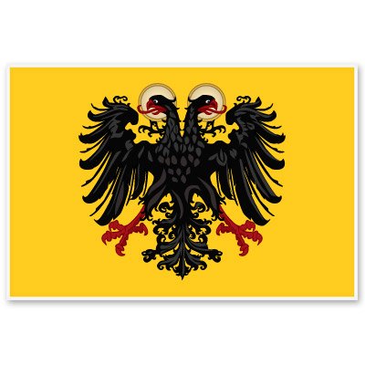 Holy Roman Empire Historical Flag Vinyl Sticker - Waterproof Decal for Car, Phone, Helmet, Laptop - Multiple Sizes Available - Perfect for History Enthusiasts, Medieval Reenactments & Home Decor