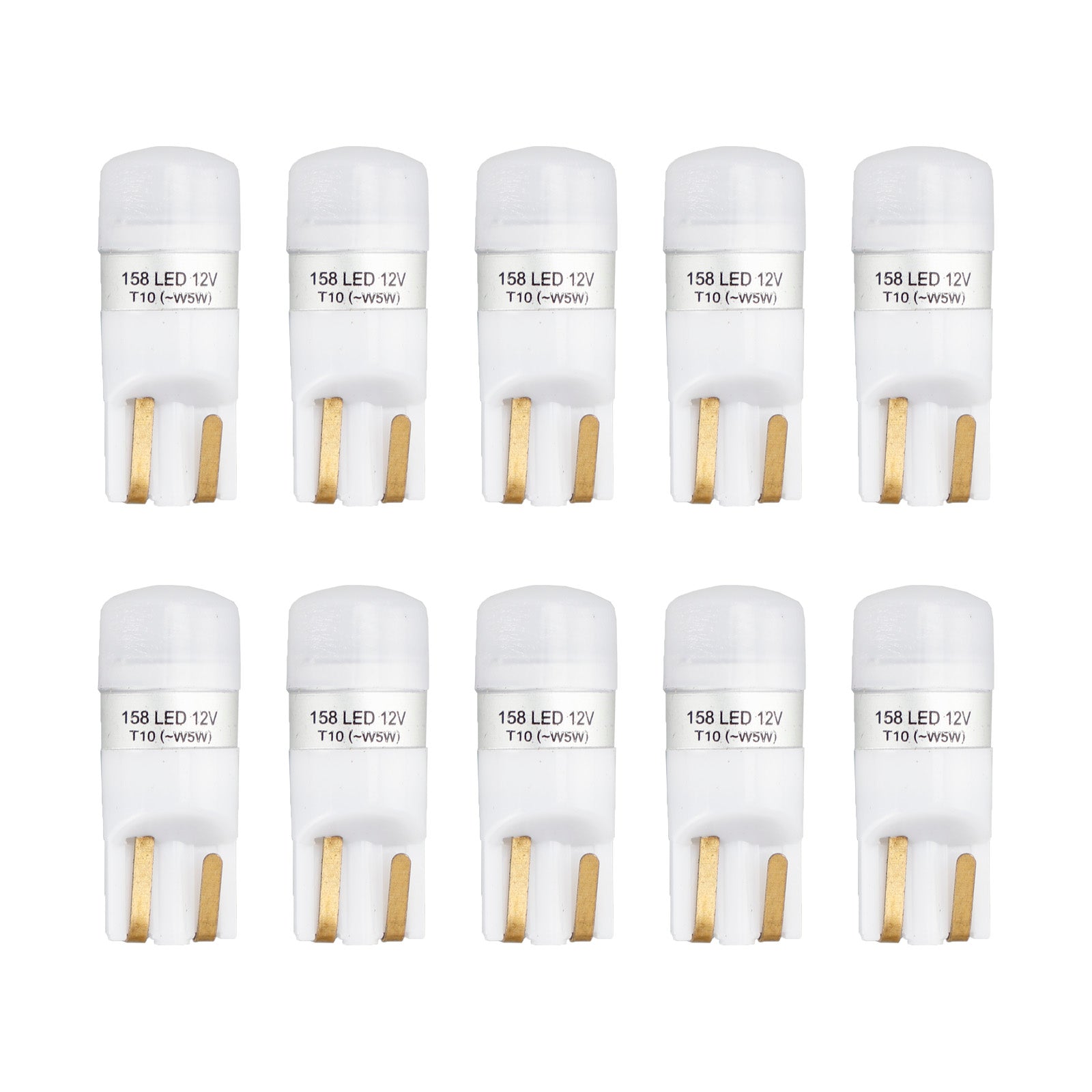 10X HELLA LED Retrofit Bulbs 158W LED T10 W5W 12V 1W W2.1x9.5D 6000K Cool White - Perfect for Car Interior Lights, Dome Lights, and Dashboard Illumination