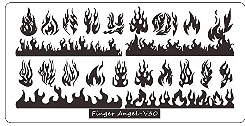 Old English Alphabet Stamping Plate - 12x6cm for Nail Art DIY