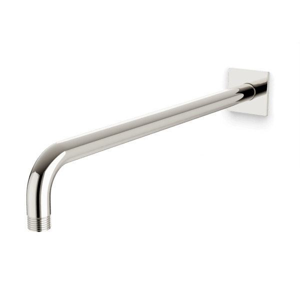 Square & Round Wall Mounted Shower Arm - Adjustable Shower Head Bracket for Bathroom, Spa & RV Use - Chrome Finish Plumbing Fixture for Modern & Traditional Showers