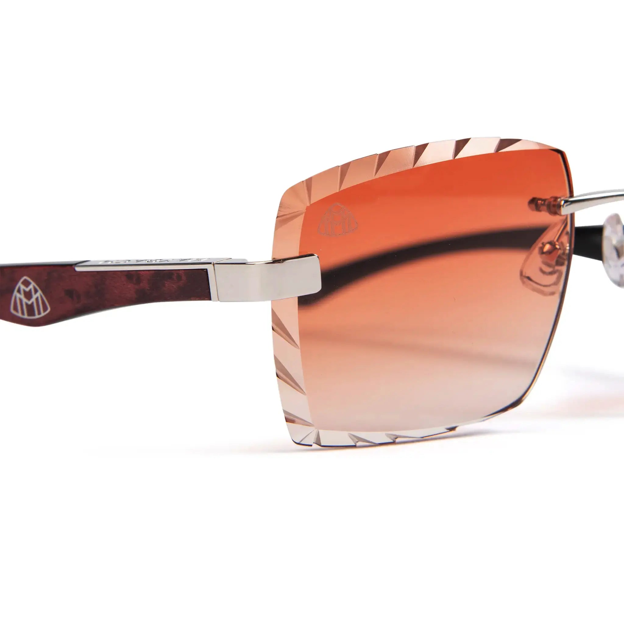 Maybach Eyewear The Artist III Polarized Sunglasses - Custom Brown Fade Diamond Cut Lens - Premium UV Protection - Perfect for Outdoor Activities & Fashion Statement
