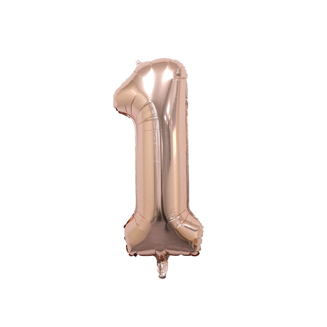 1 Number Balloon - Rose Gold Birthday Party Decorations for Anniversary, Wedding, Baby Shower & Special Events