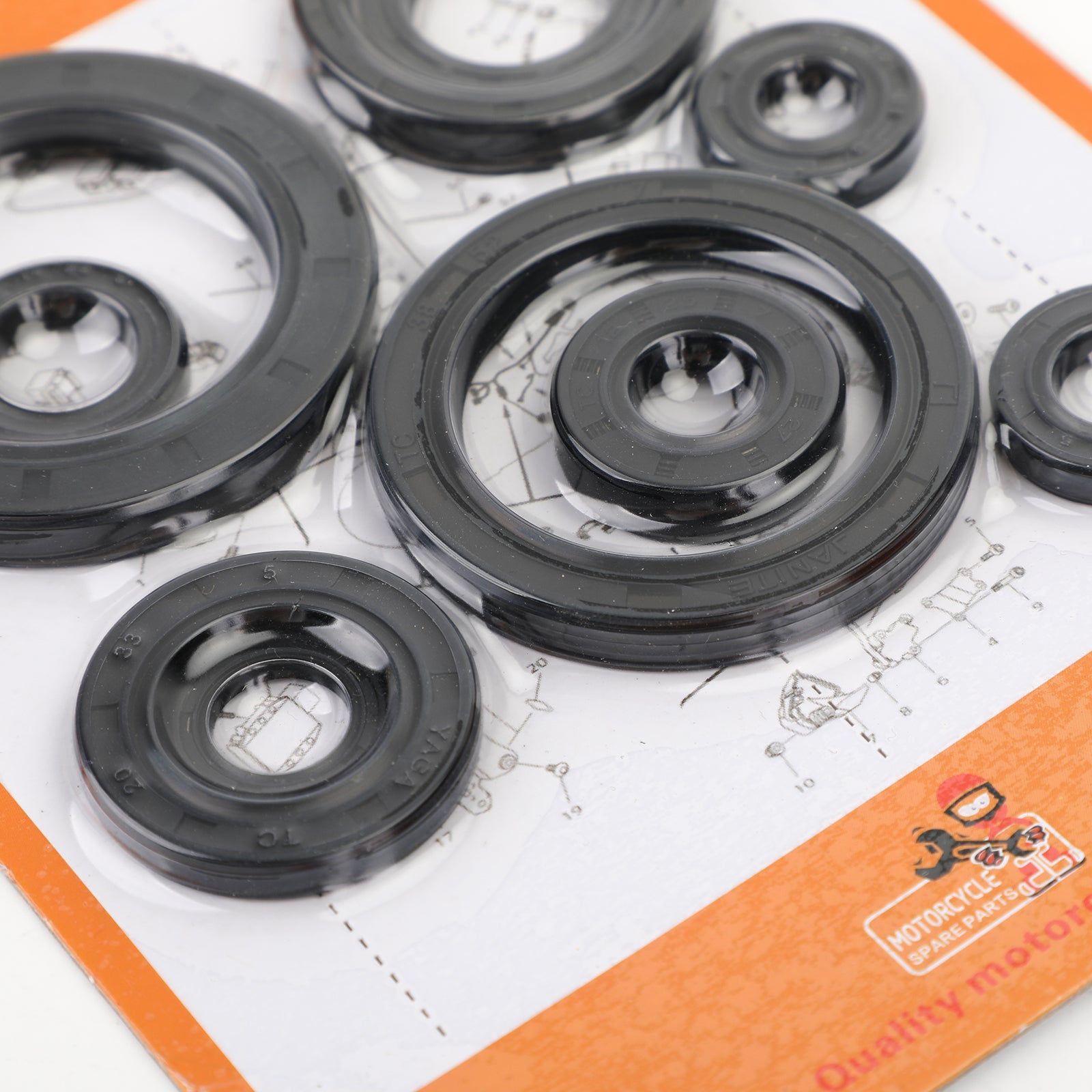 10-Piece Engine Oil Seal Kit Set for Honda CRF450R (2002-2006) - Compatible with CRF 450 Models - High-Quality Replacement Seals for Motorcycle Maintenance & Off-Road Riding