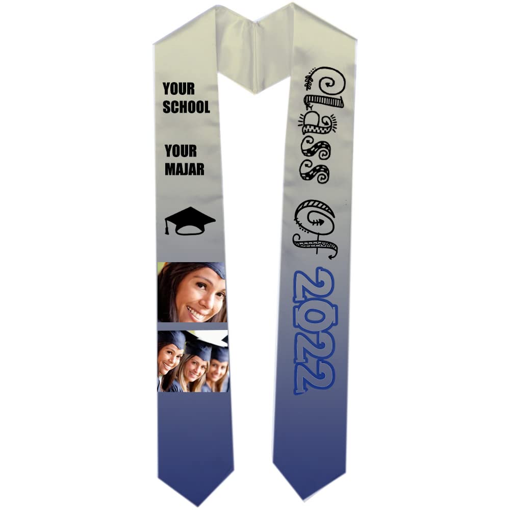 10 Pack 60 Inch White Sublimation Blank Graduation Stoles - Unisex Plain Satin Sash for Honor Ceremonies & Commencement - Bulk Graduation Scarf for High School & College - In Stock USA (Perfect for Graduation Photos, Awards & Academic Events)