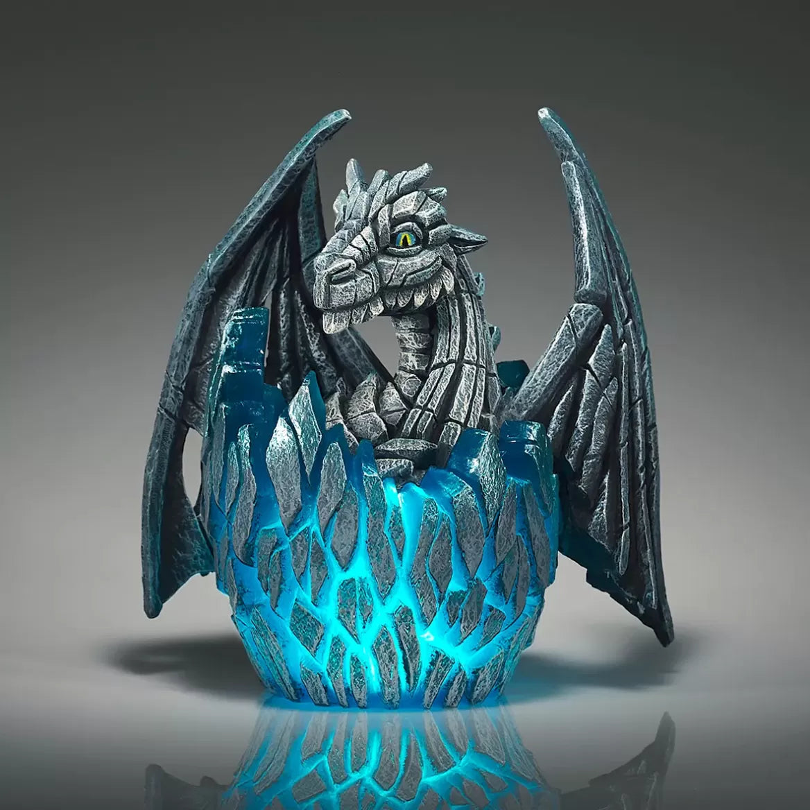 White Dragon Egg Sculpture - Handcrafted Edge Art for Home Decor, Office Display & Fantasy Collectibles