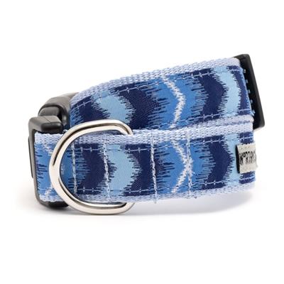Blue Ombre Dog Collar and Leash Set - Adjustable Nylon Pet Collar with Matching Lead for Small Medium Large Dogs - Perfect for Walking, Training, and Outdoor Adventures
