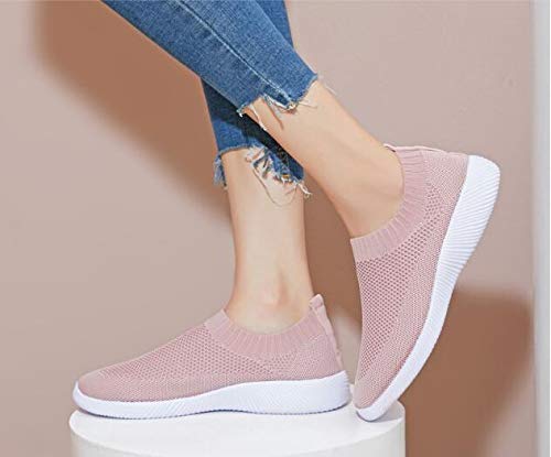 Women's Slip On Sneakers - Breathable Mesh Casual Tennis Shoes for Walking, Running & Gym Workouts | Lightweight Comfortable Athletic Shoes for Women | Perfect for Daily Wear, Travel & Outdoor Activities