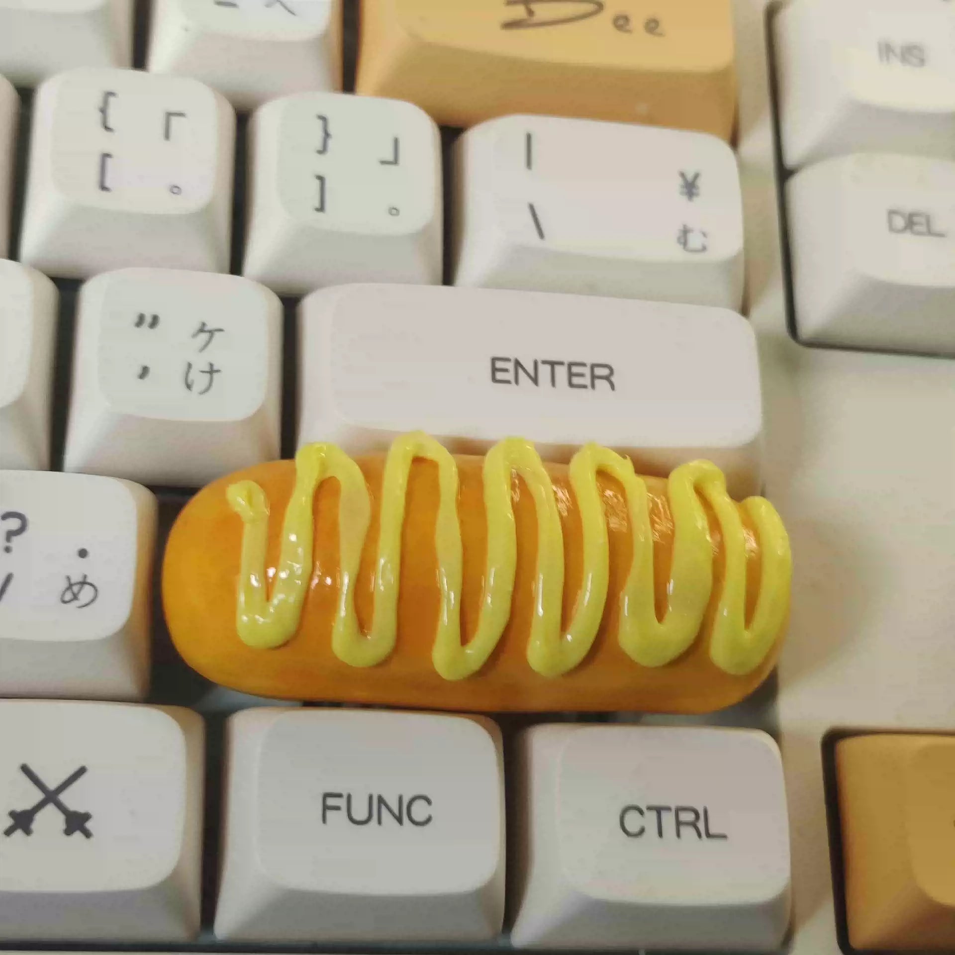 Handmade Resin Clay Food Collection Keycaps - Custom Stone Plastic Clay Artisan Keycaps for Mechanical Keyboards | Unique Keyboard Decor for Gaming & Office Use