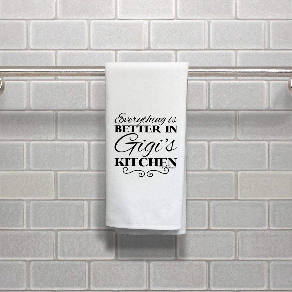 Gigi Gifts from Grandchildren - Premium White Kitchen Tea Towel for Grandmothers | Perfect for Cooking, Baking & Heartwarming Kitchen Moments
