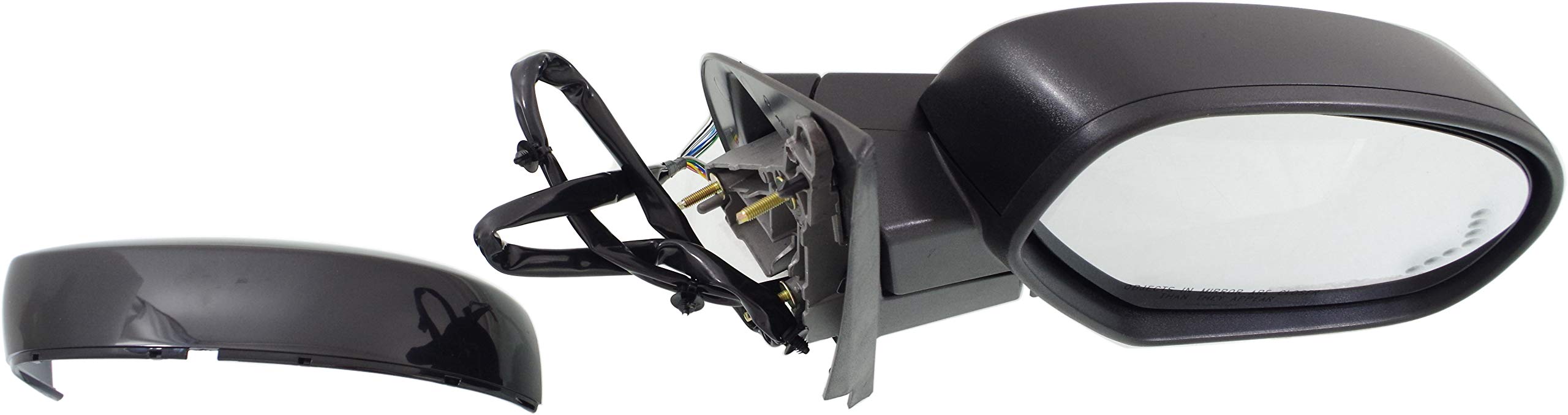 Kool Vue Right Power Heated Mirror for Chevrolet Tahoe Suburban 1500 2007-2014 - Power Fold, Signal Light, Memory & Puddle Lamp - No Blind Spot Monitor or Auto-Dim - Includes 2 Caps (Not for Off-Road Package) - Perfect for Winter Driving and Enhanced Visibility