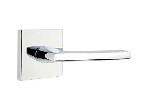 Emtek Privacy Set - Square Rosette & Helios Lever (Right Hand, Oil Rubbed Bronze) | Premium Door Hardware for Home Security & Privacy | Perfect for Bedrooms, Bathrooms & Private Spaces