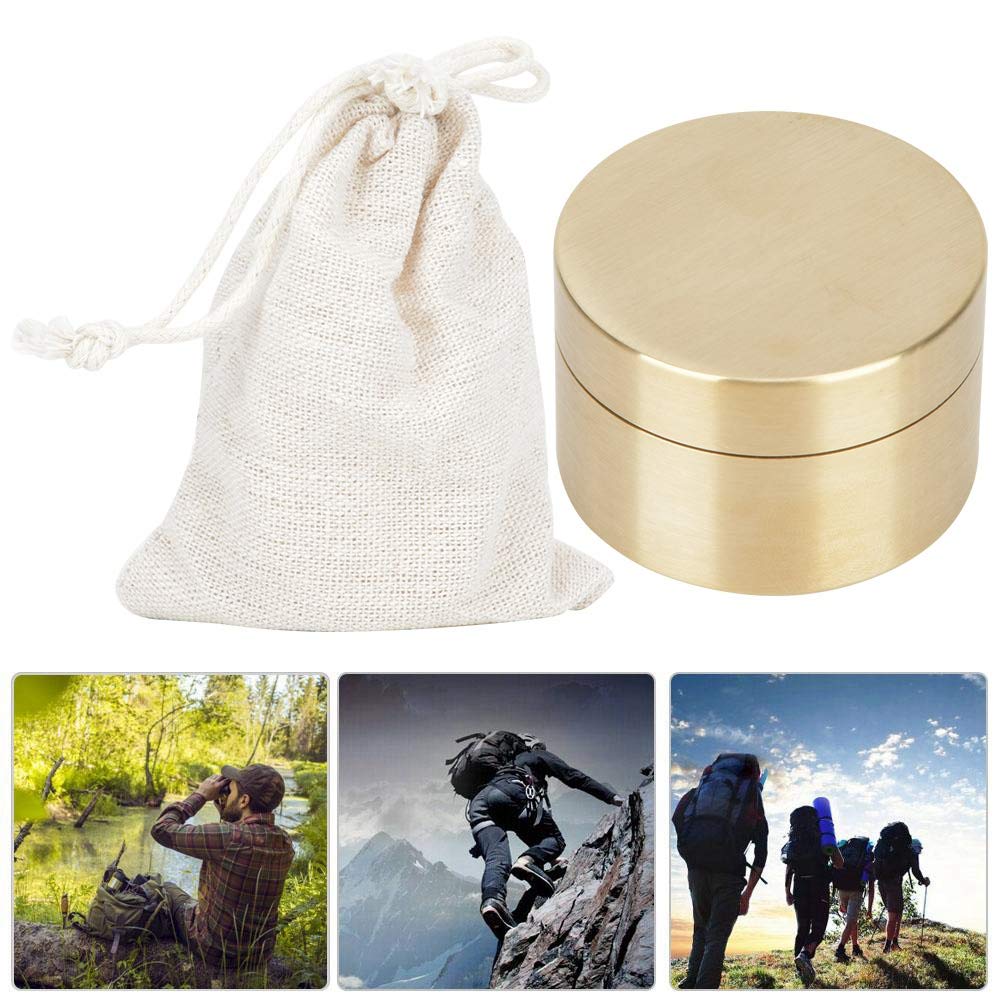 Keenso Brass Box - Waterproof Sealed Travel Case, Round Copper Fob Holder with Dustproof & Waterproof Protection (Medium Size) - Perfect for Jewelry Storage, Coin Collection & Travel Essentials