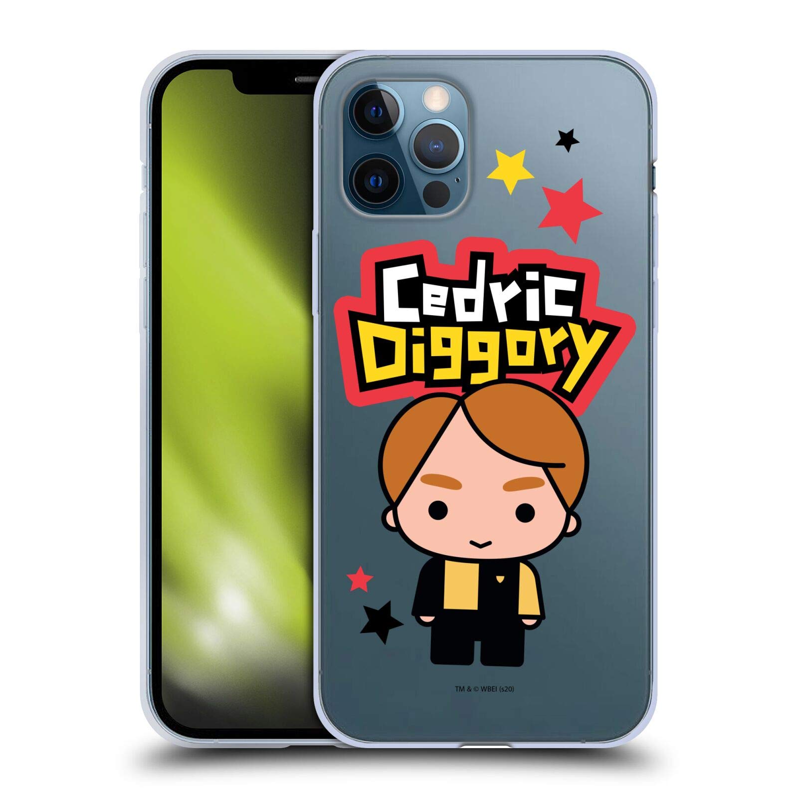Official Harry Potter Cedric Diggory Deathly Hallows XXVIII Soft Gel Case for iPhone 12/12 Pro - Licensed HP Phone Cover for Fans, Magic-Themed Protection - Perfect for Daily Use, Cosplay & Wizarding World Collectors