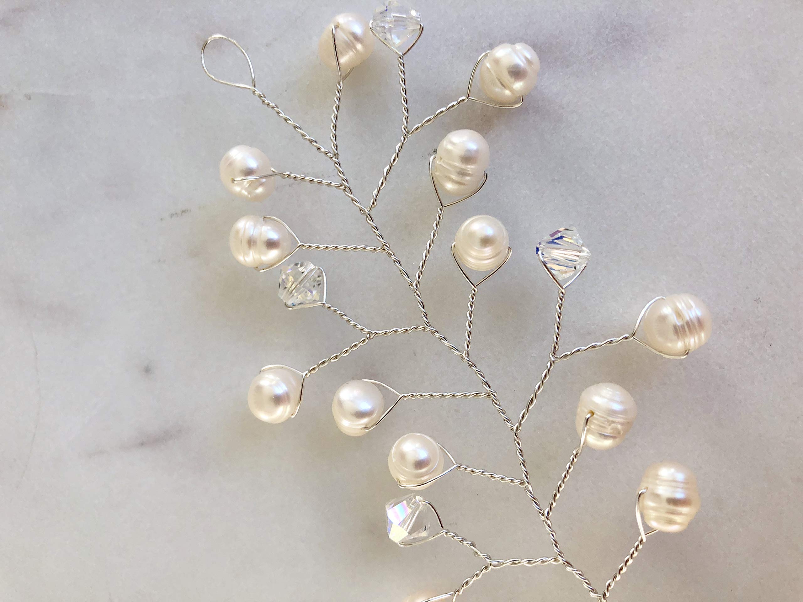 Pearl & Crystal Hair Vine - Elegant Bridal Hair Accessory for Weddings, Flower Girls & Bridesmaids | Perfect Unique Gift for Special Occasions & Photo Shoots