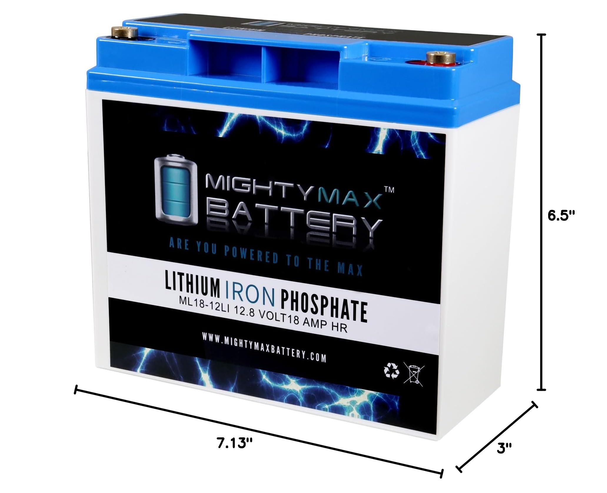 Mighty Max 12V 18AH Lithium Battery Replacement for RnD Batteries 5391F - Perfect for Solar Power Systems, Electric Scooters, and Backup Power Applications