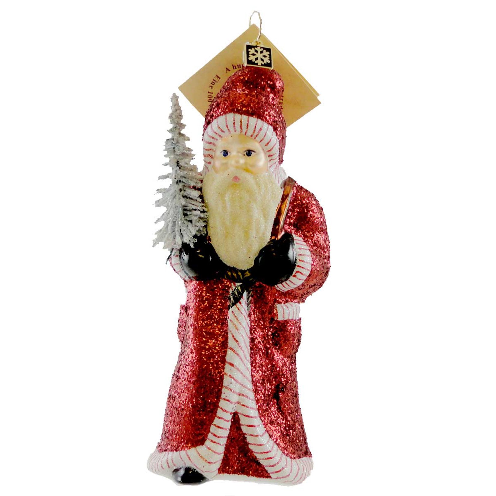 GABRIELA CHRISTOFF Hand-Blown Glass Christmas Ornament - Santa Claus Holiday Decor, 400B - Perfect for Tree Decorations, Gift Giving & Festive Home Decor