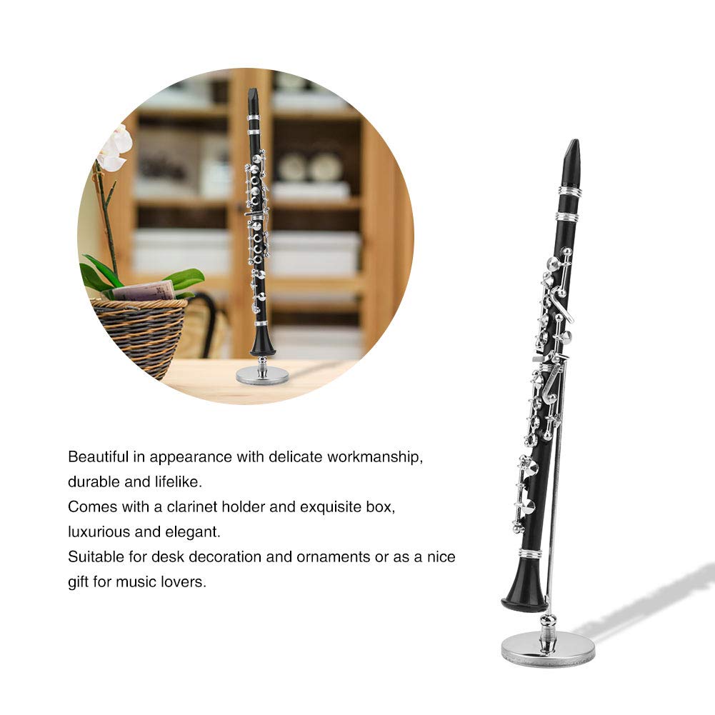 Mini Clarinet Model Kit - Musical Instrument Collectible for Music Lovers | Perfect Desk Decor & Gift for Musicians | Great for Home Office, Studio Decor & Music Classroom Accessories
